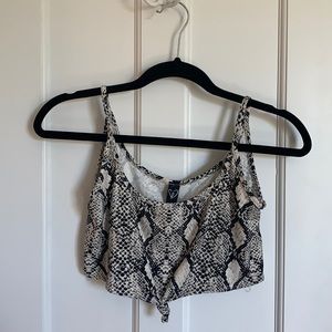 Windsor Snake Skin Crop Top